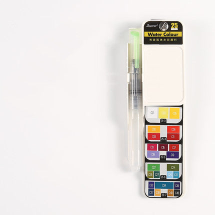 Fan-shaped foldable solid watercolor paint