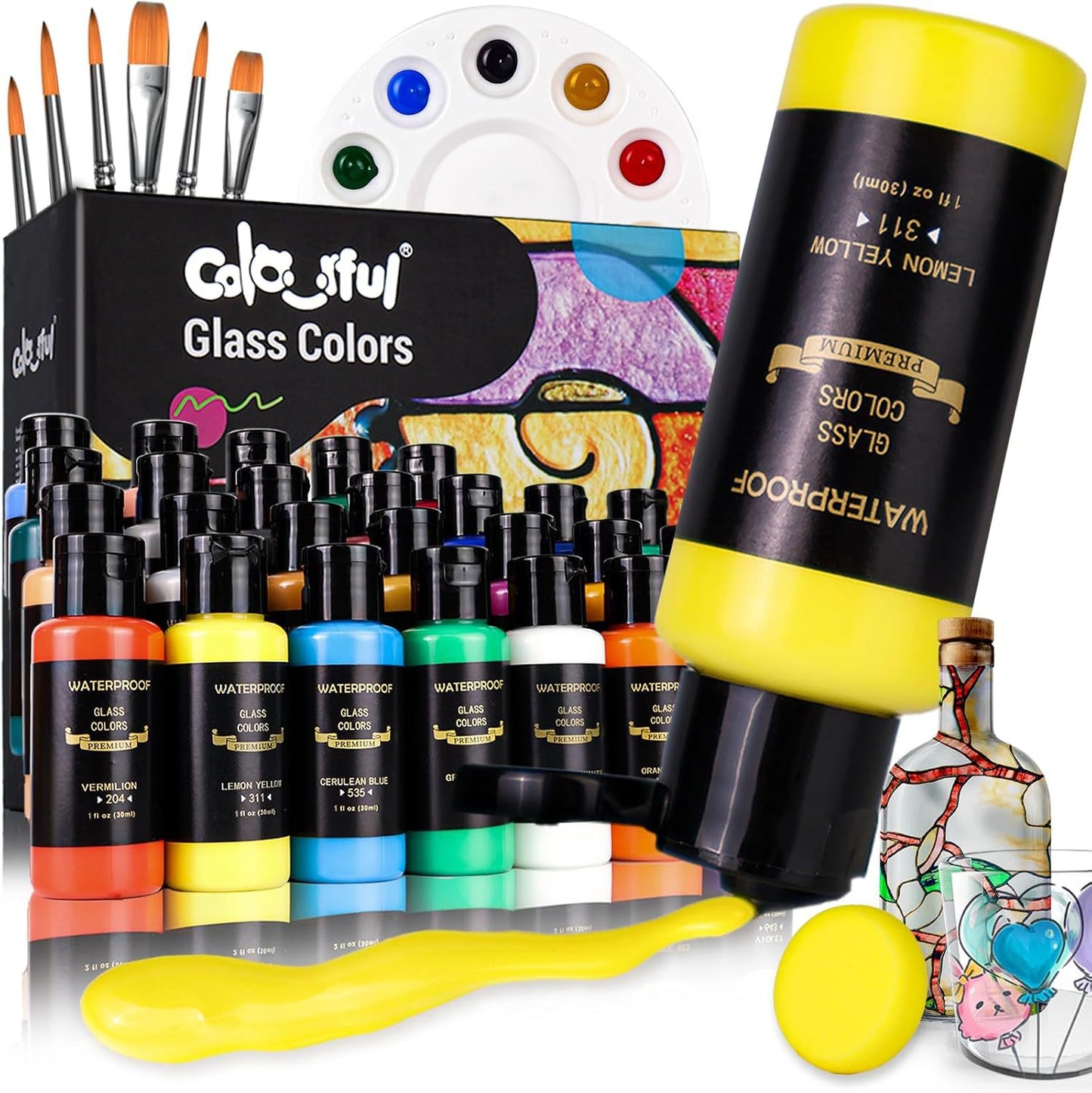 Cailefu Glass Textile Paint Hand-painted Diy Paint Acrylic Textile Suit
