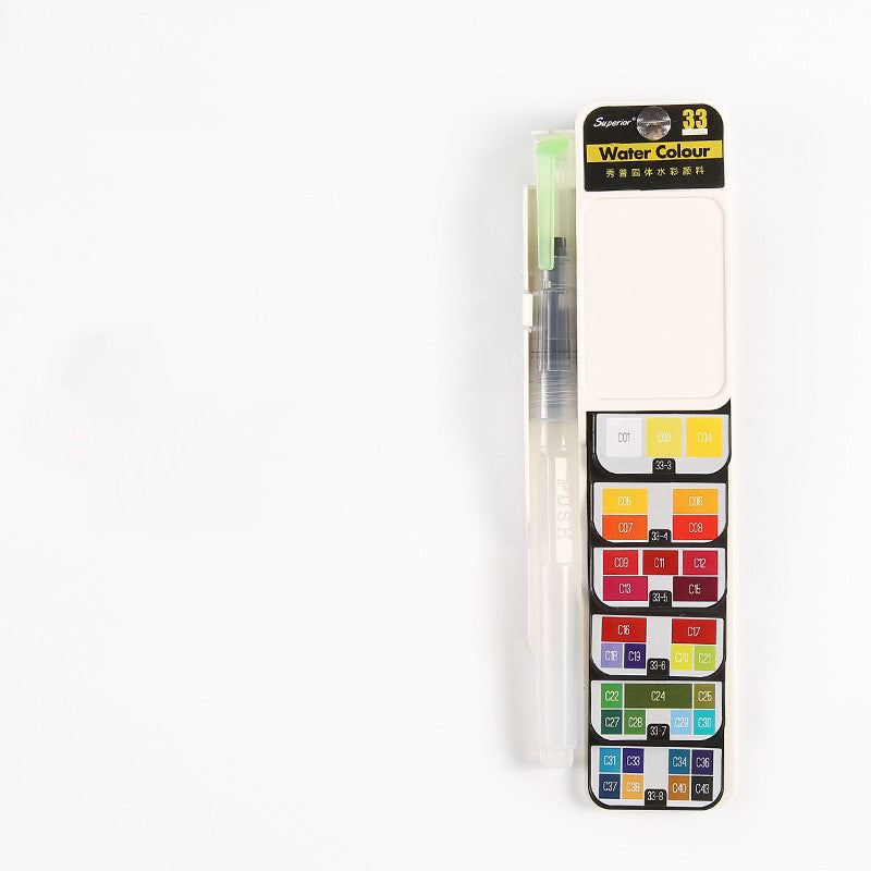 Fan-shaped foldable solid watercolor paint