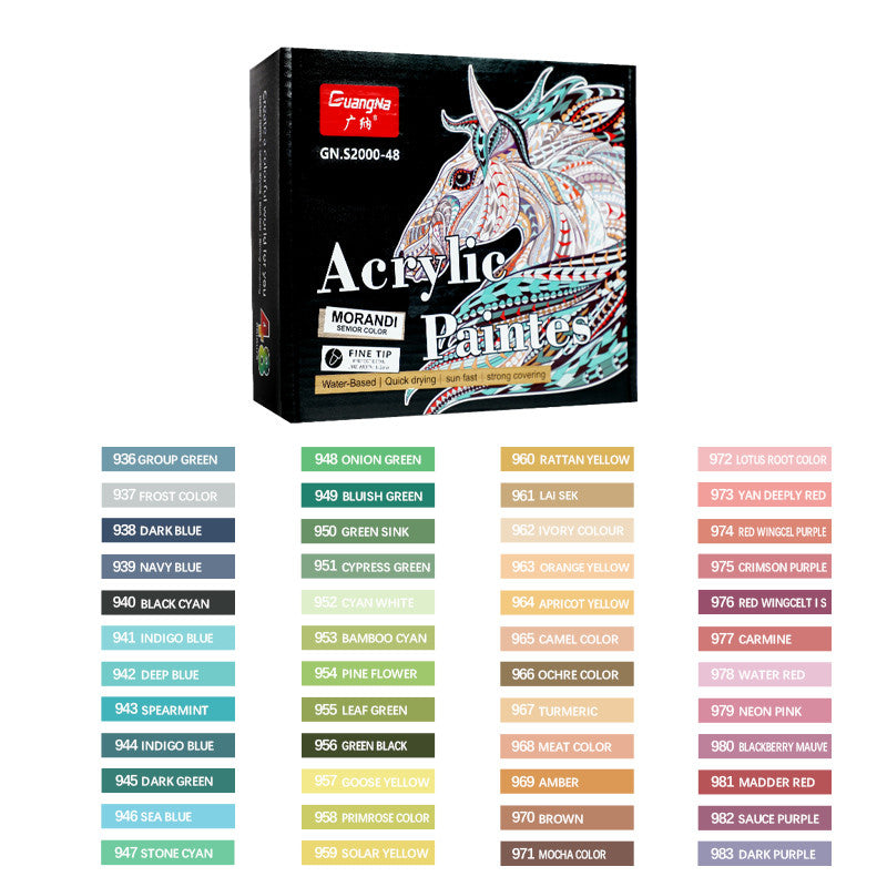 Acrylic Marker Morandi Oily Round Tip DIY Graffiti Paint Set