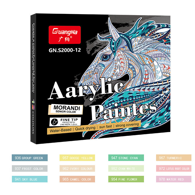 Acrylic Marker Morandi Oily Round Tip DIY Graffiti Paint Set