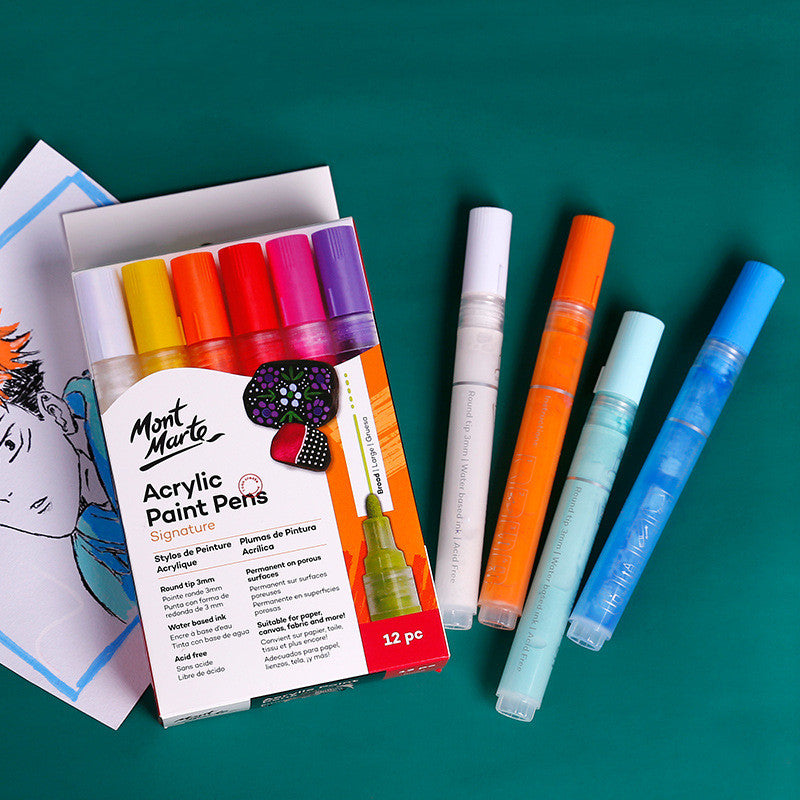 12-color DIY Acrylic Paint Marker Pen Set