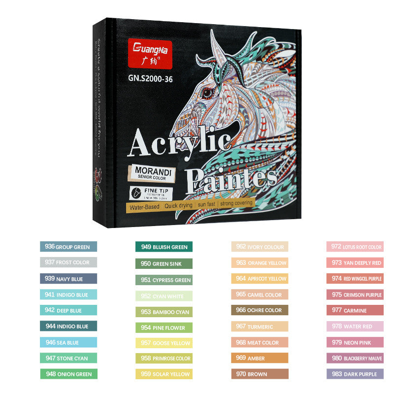 Acrylic Marker Morandi Oily Round Tip DIY Graffiti Paint Set